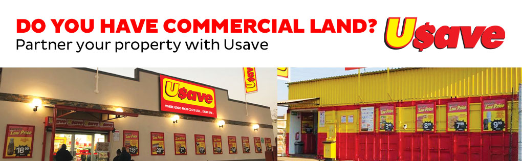 GET IN TOUCH WITH USAVE FOR COMMERCIAL PROPERTY OPPORTUNITIES IN SOUTH AFRICA.