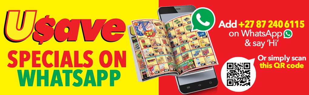 USAVE SPECIALS ON WHATSAPP